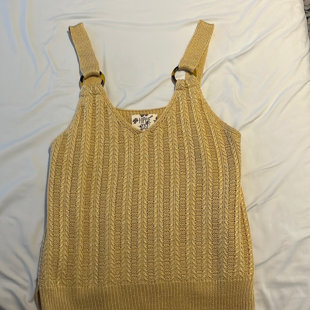 Yellow sweater tank